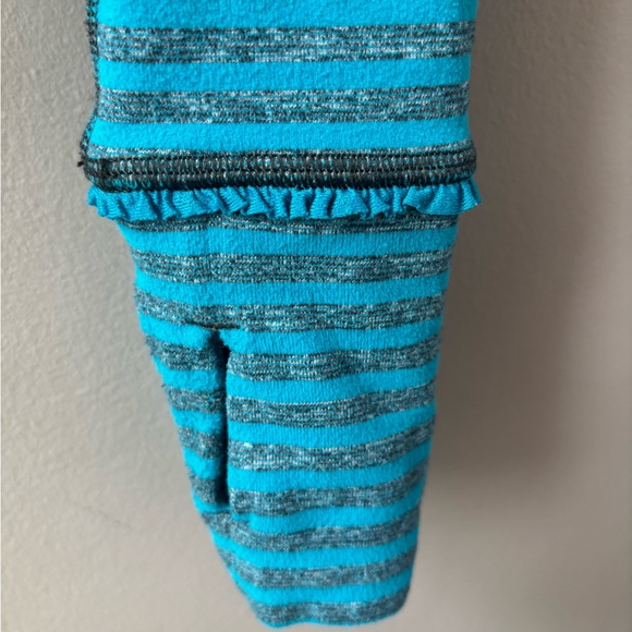 Ivivva by Lululemon striped long sleeve pullover tee half zip - Picture 4 of 7